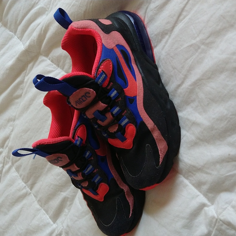Girls Nike Air Max 270, 11C, Pink Black Orange